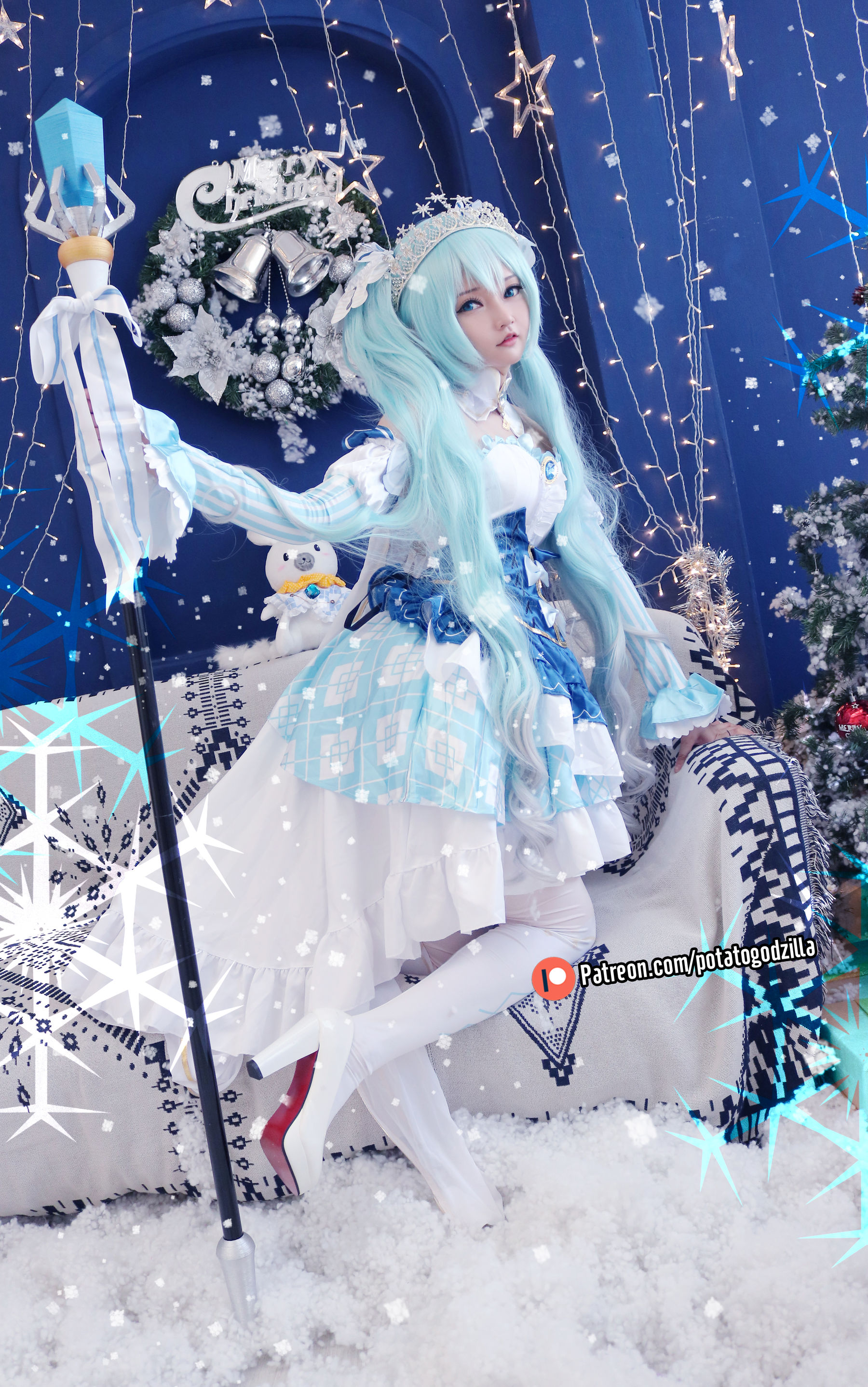 [COS福利] Coser小姐姐Potato Godzilla - Snow Miku