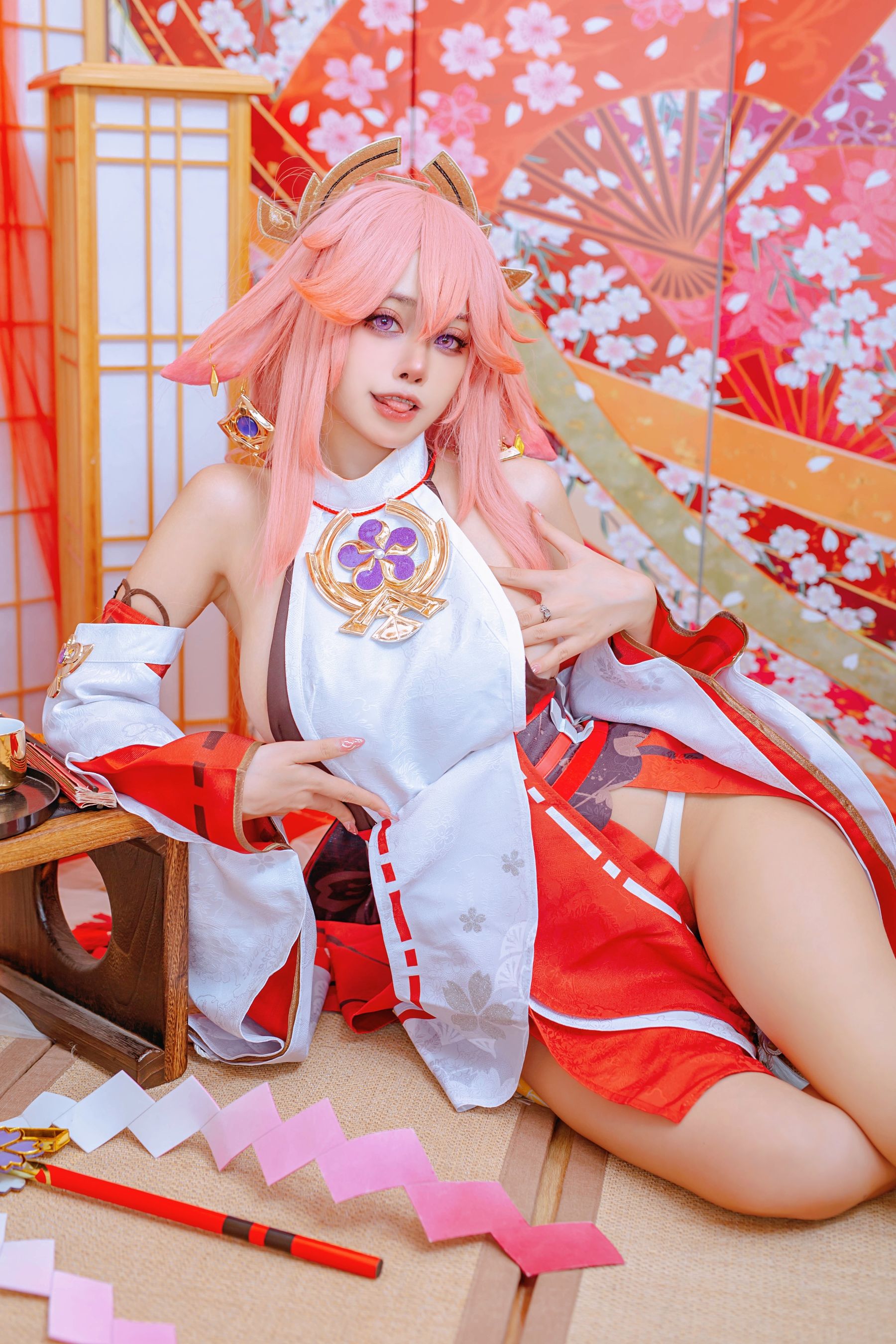 [福利COS] 日本性感萝莉Byoru&Yae Miko Raiden Shogun