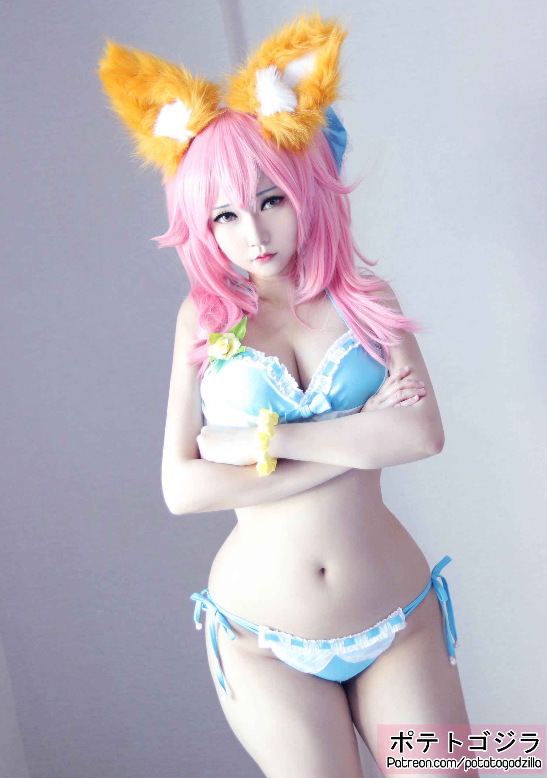 [福利COS] Coser小姐姐Potato Godzilla - Tamamo Bikini