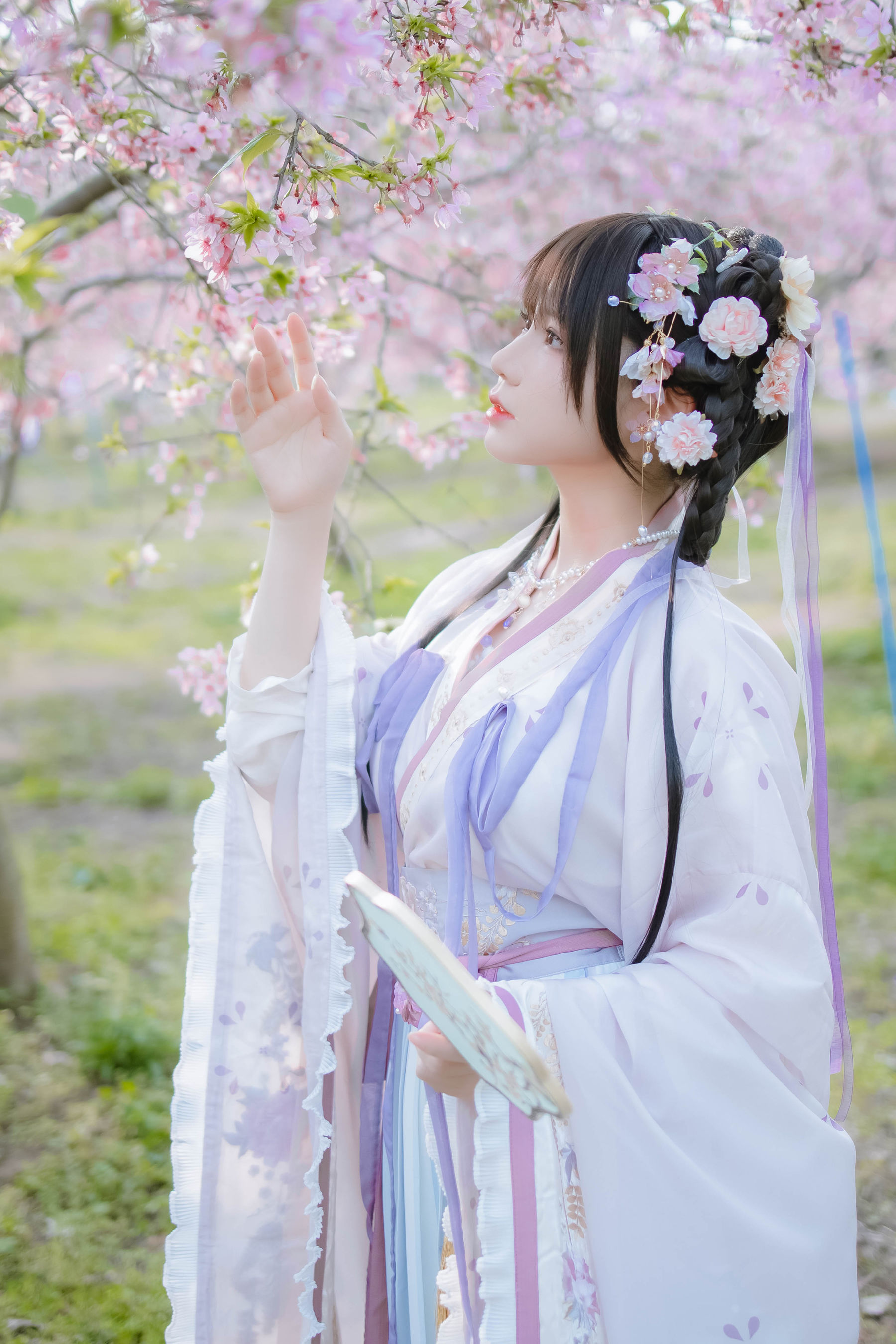 [福利COS] 萌妹子Nyako喵子 - 樱花汉服 花神祈愿