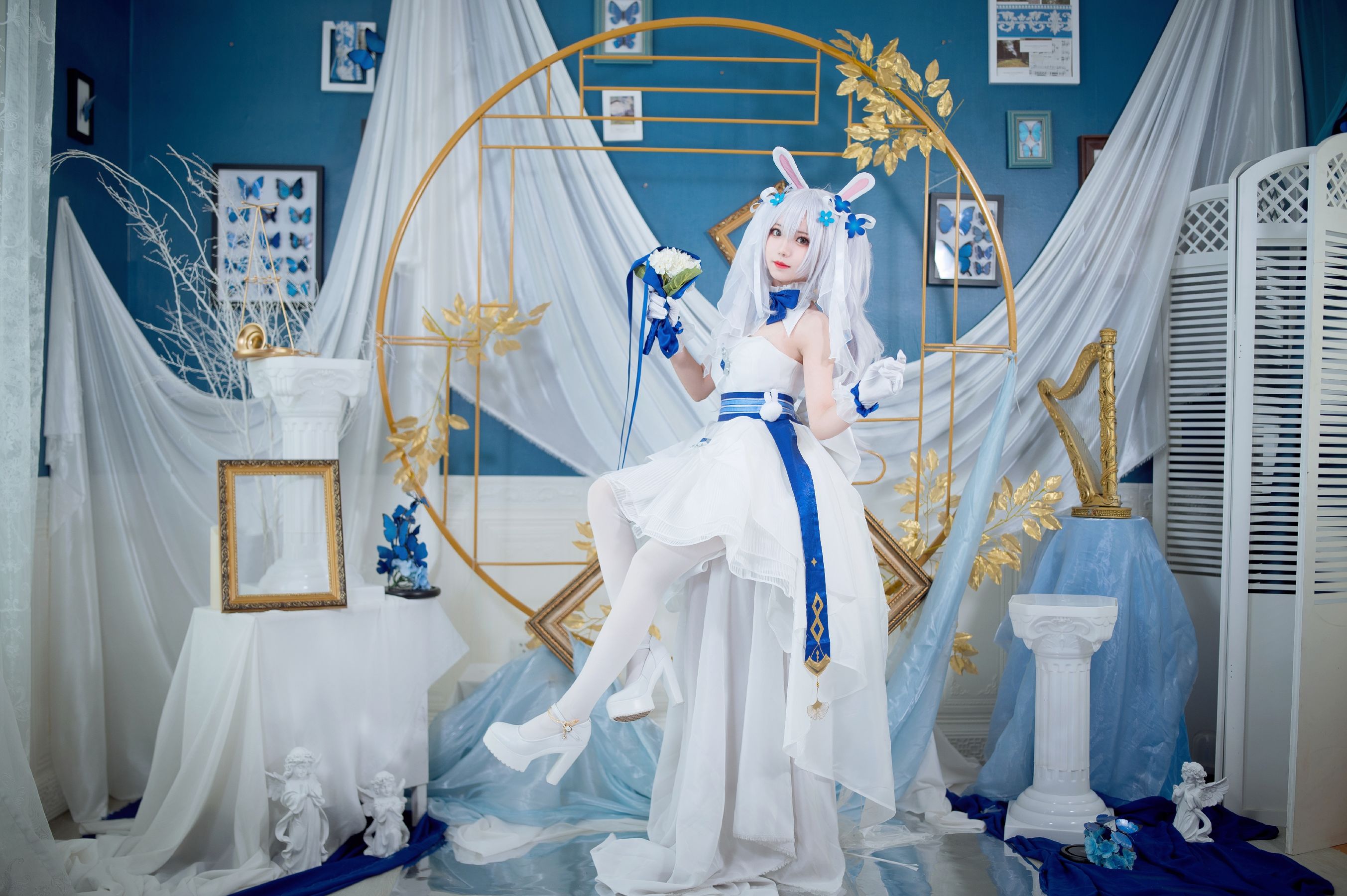 [福利COS] 花柒Hana - 拉菲花嫁