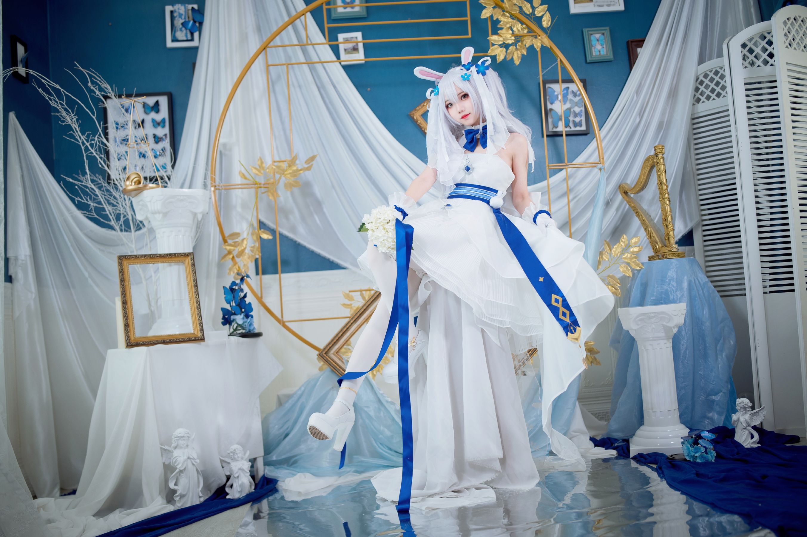 [福利COS] 花柒Hana - 拉菲花嫁