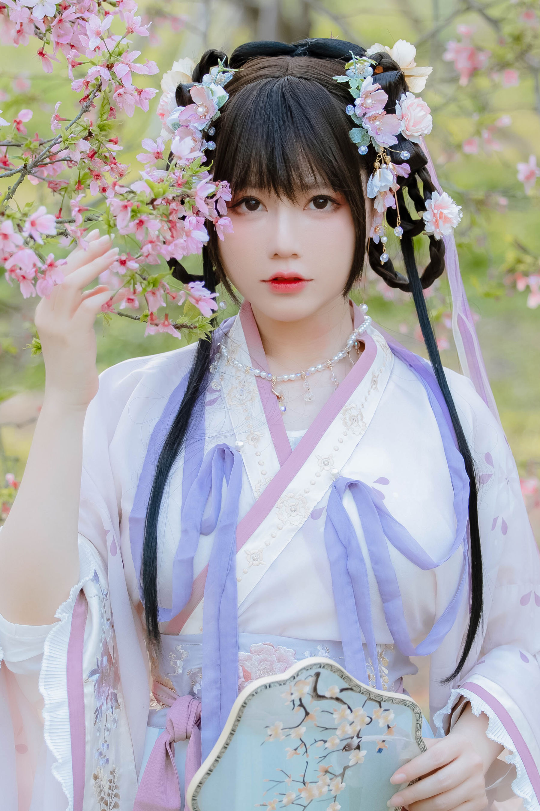 [福利COS] 萌妹子Nyako喵子 - 樱花汉服 花神祈愿