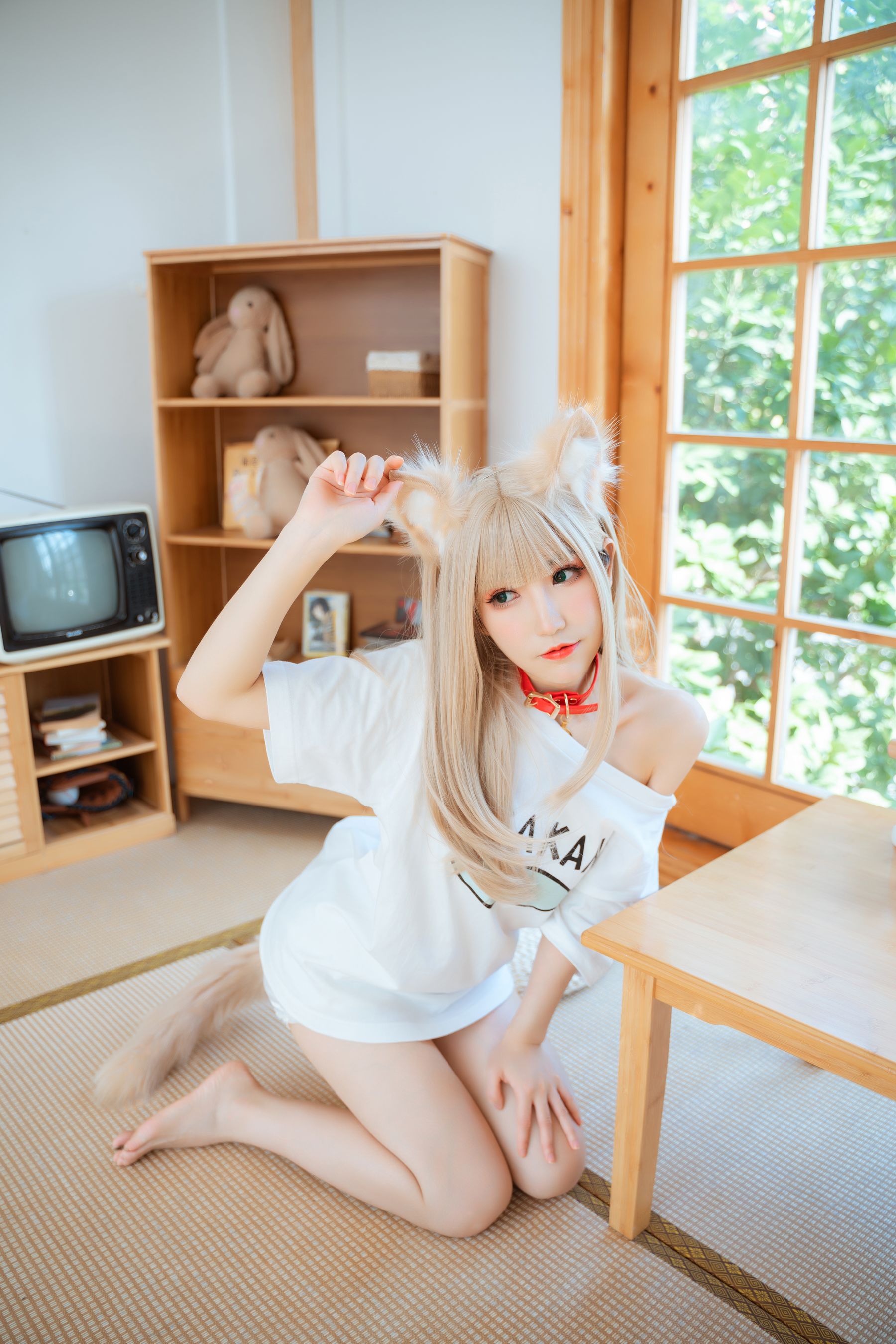 [福利COS] Coser衣衣 - 40原猫娘 黄豆粉