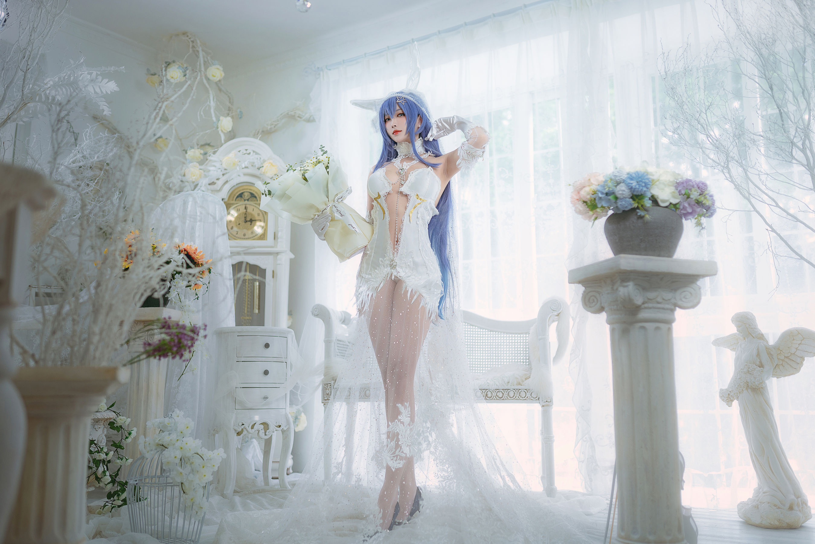 [福利COS] 宫本桜 - 花园花嫁