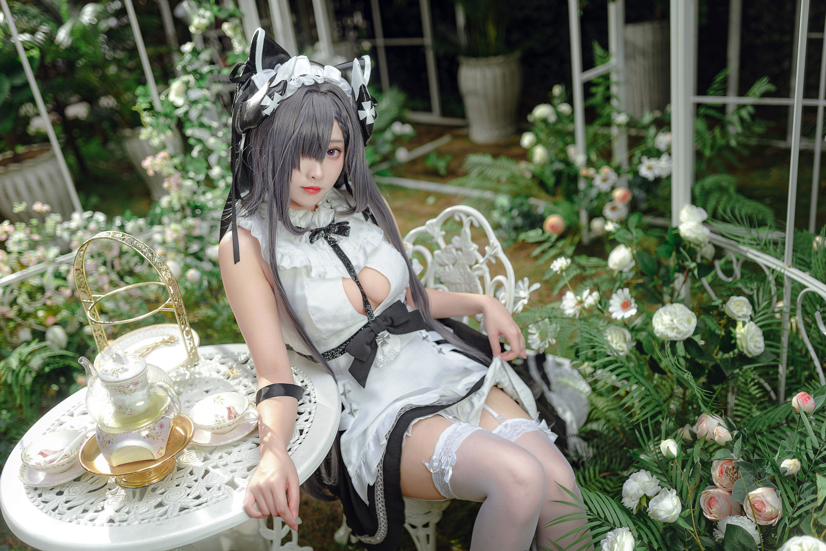 [福利COS] 宫本桜 - 奥古斯特女仆装