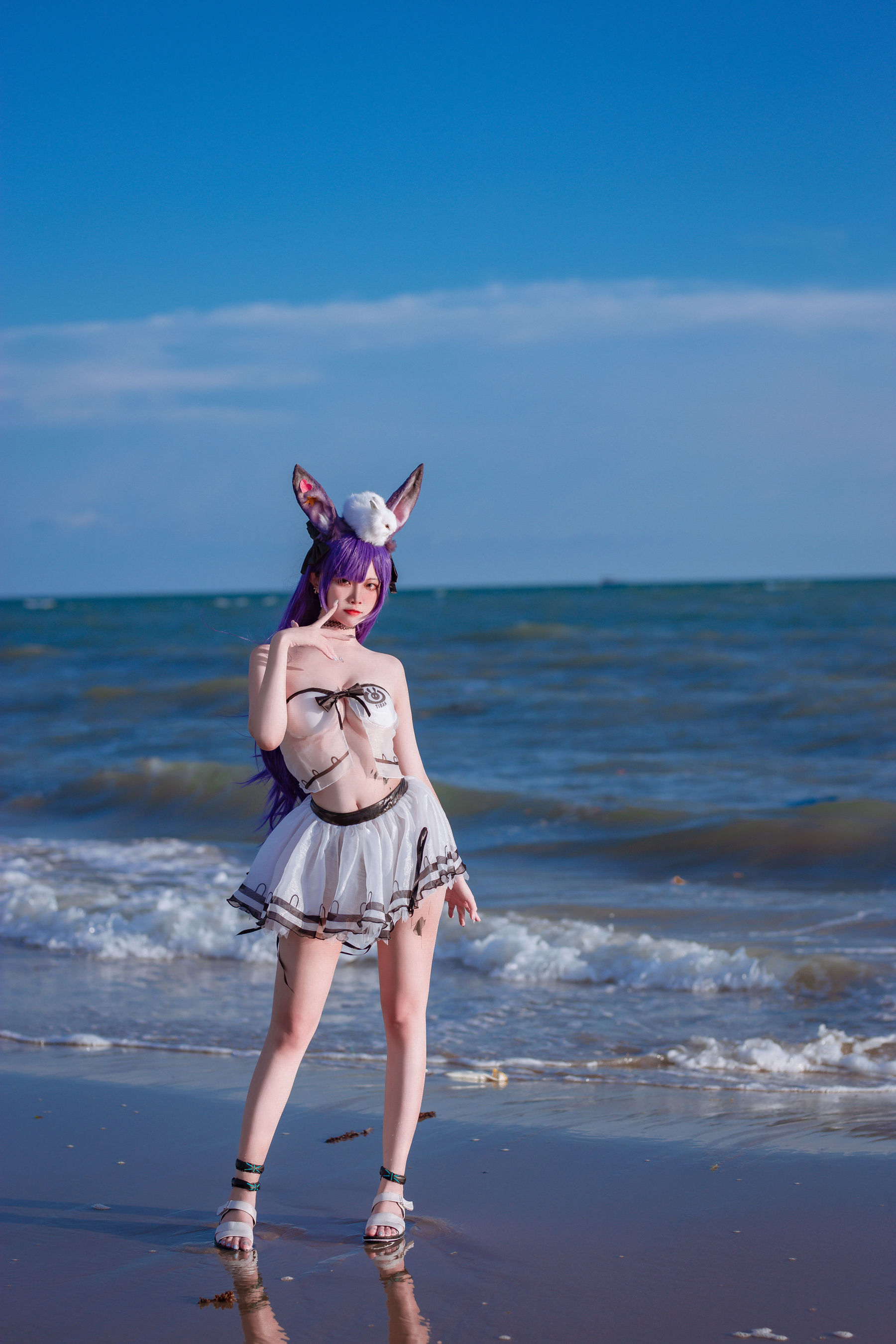 人气Coser 二佐Nisa - 泰拉夏日纪事 方舟暗索泳装