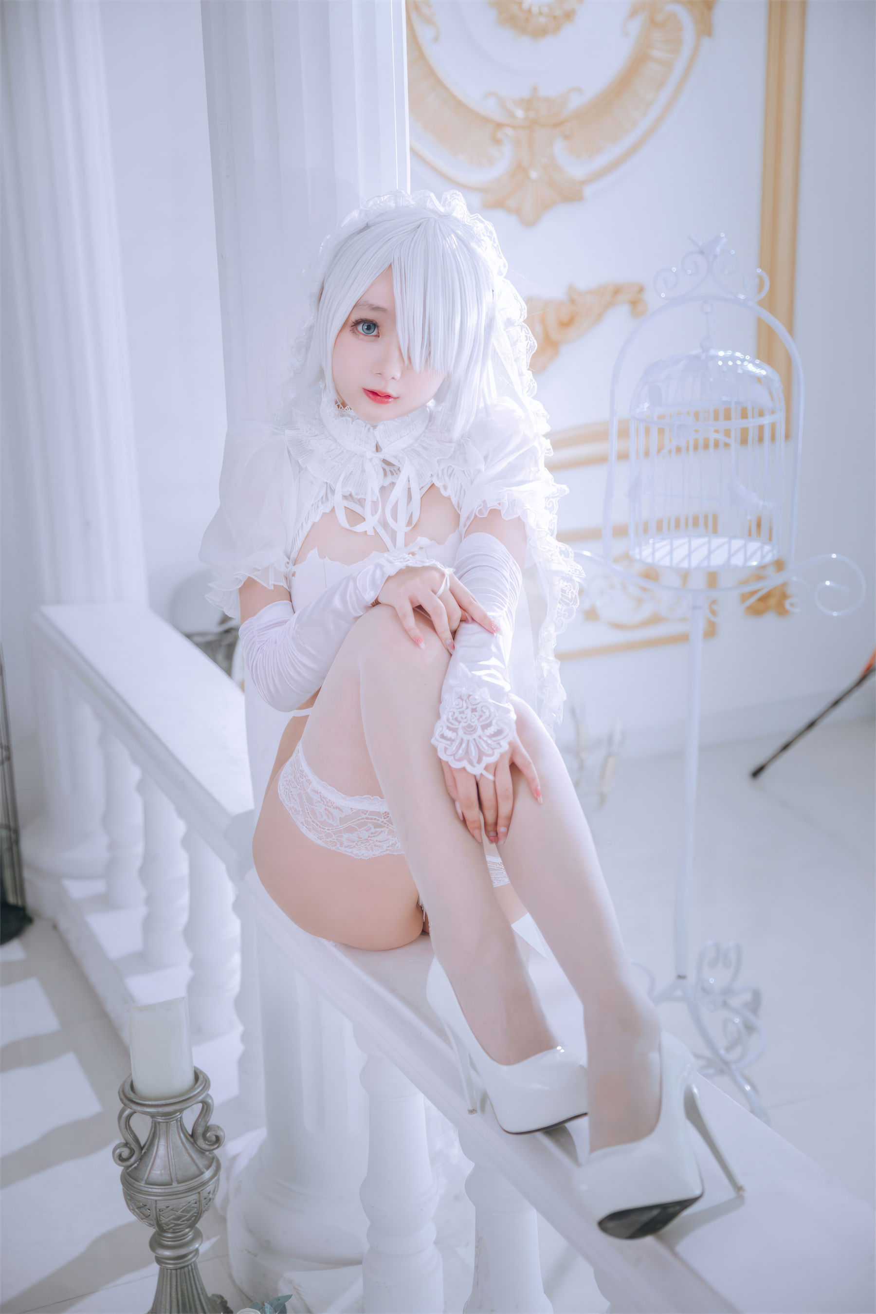 Cosplay 日奈娇 - 白色花嫁