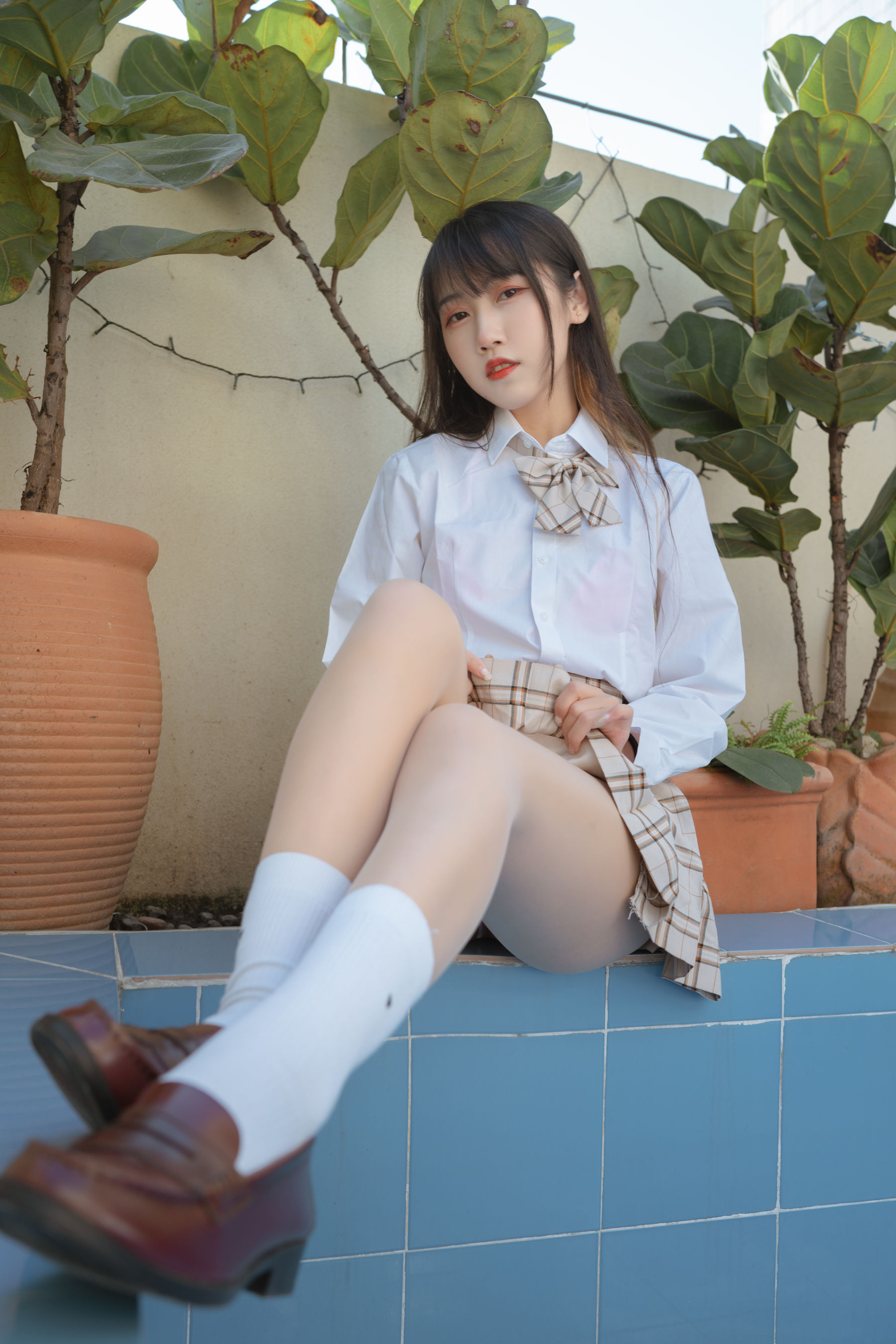 微博人气Coser 不呆猫 - 绳艺 JK制服