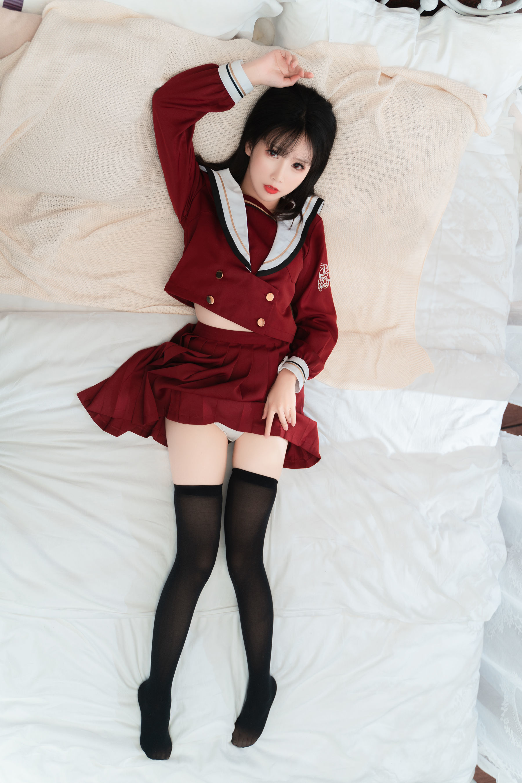 [网红COSER] 可爱人气Coser面饼仙儿 - 红色JK