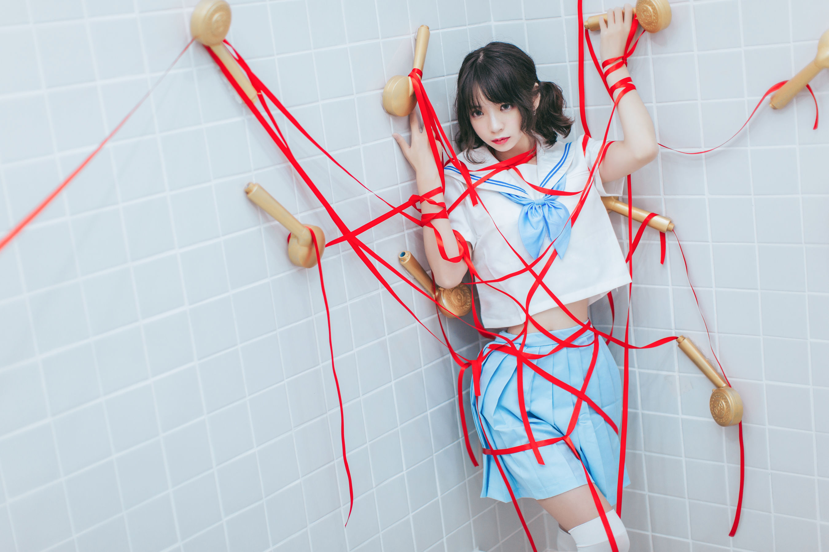 [Cosplay写真] 疯猫ss - 浴室JK