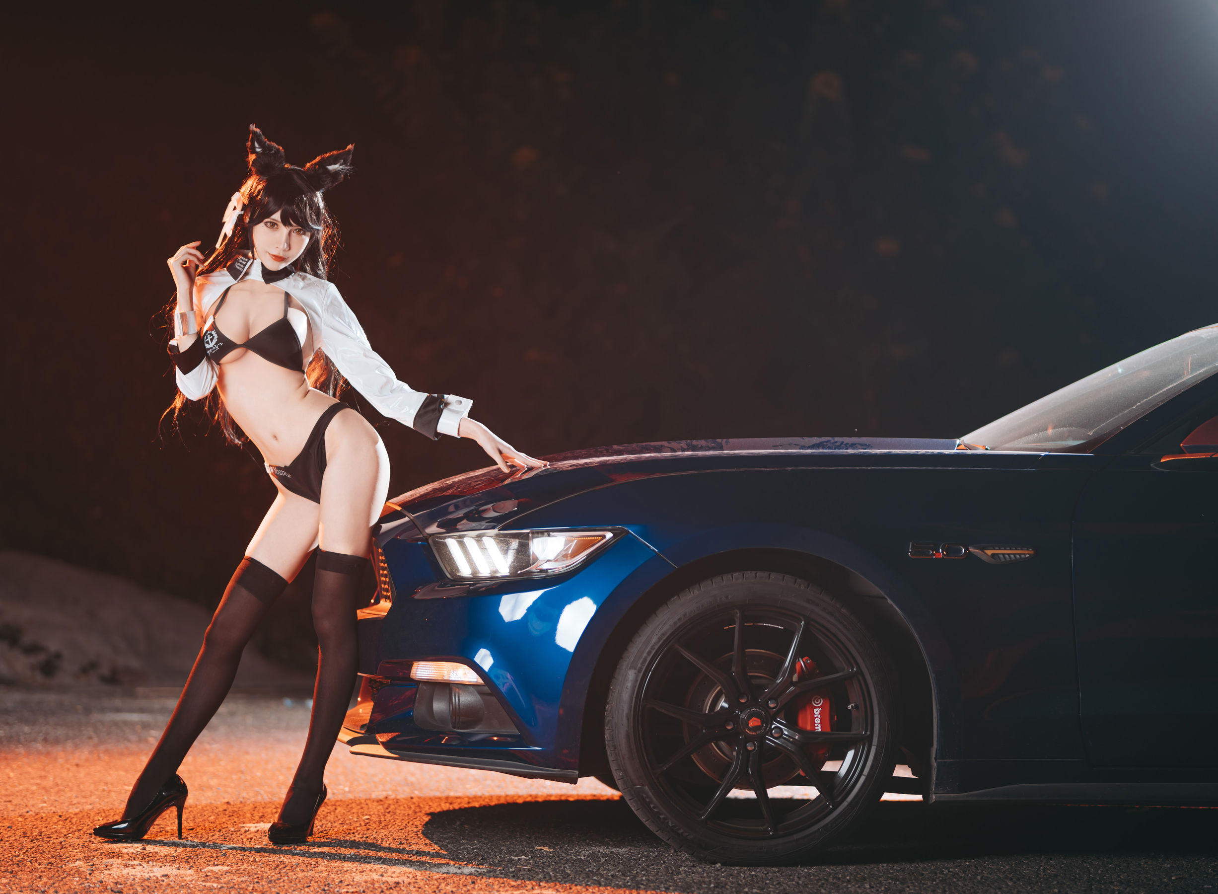 [Cosplay写真] 动漫博主一只冉呐 - 爱宕赛车