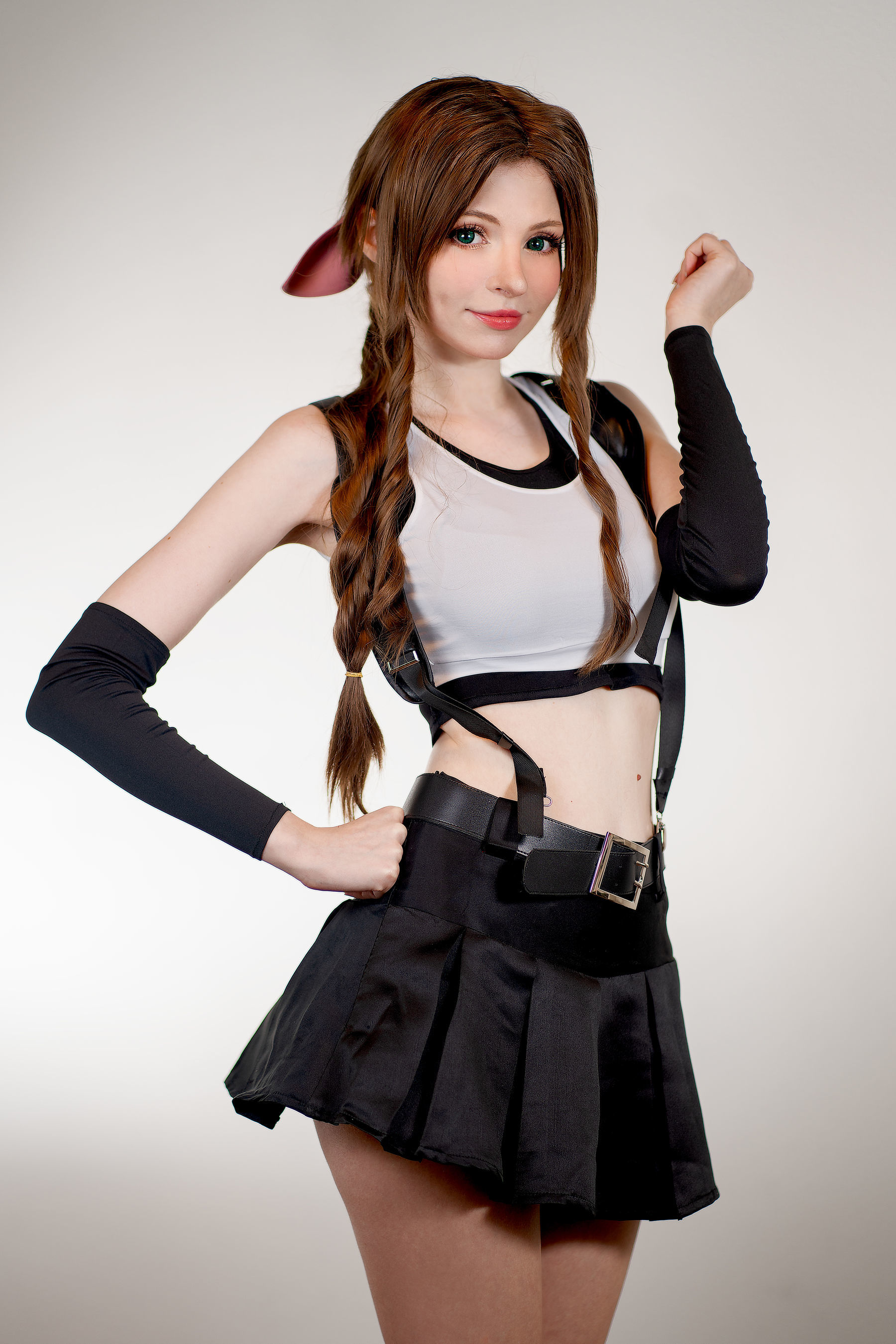 [网红COSER写真] Peach milky - Aerith Tifa Swap