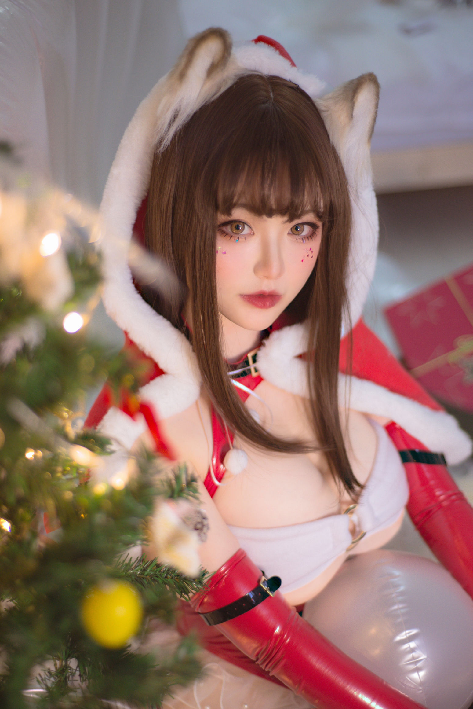 [福利COS] 佳奈喵 - 雪夜锦礼