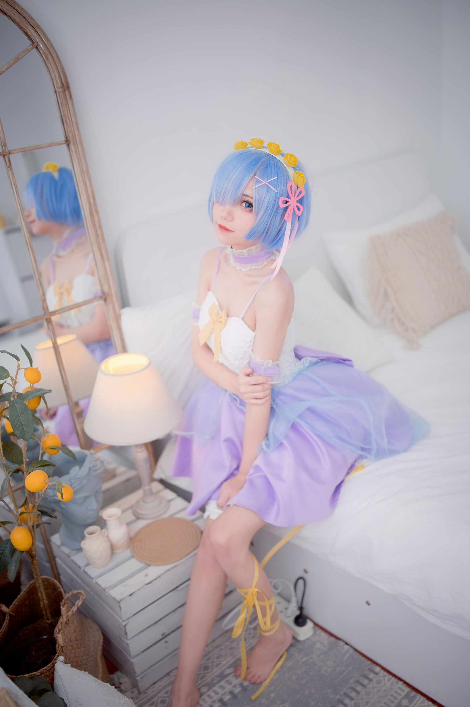 [福利COS] 花柒Hana - 天使蕾姆