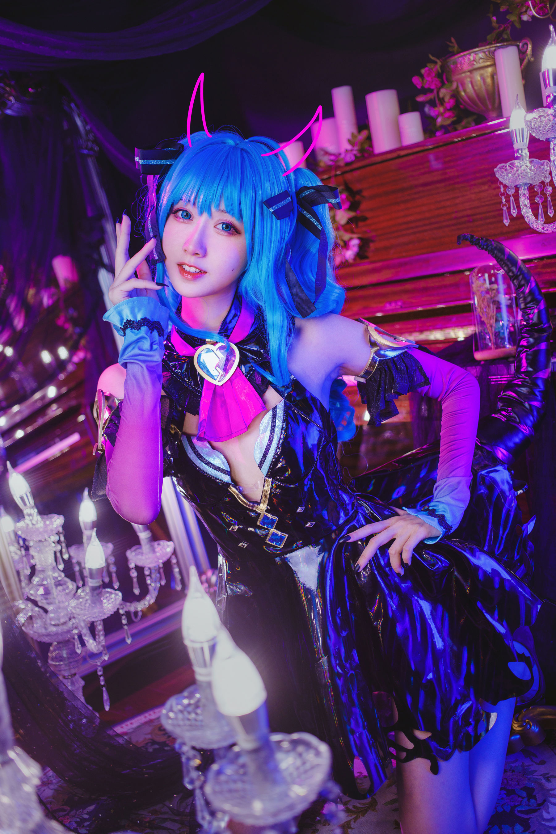 [福利COS] 萌系小姐姐木绵绵OwO - miku小恶魔